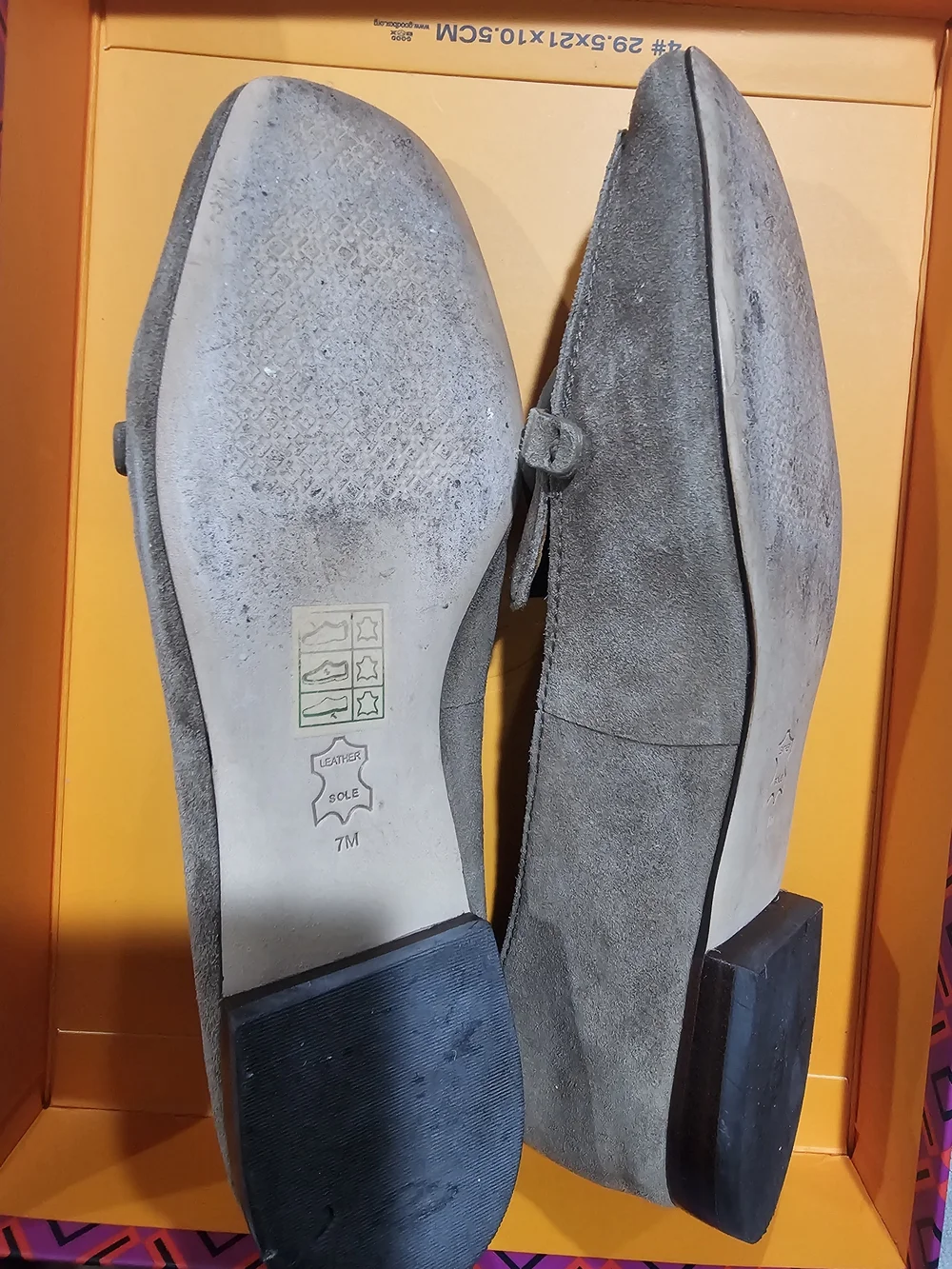 Tory Burch Gray Suede Logo Loafers